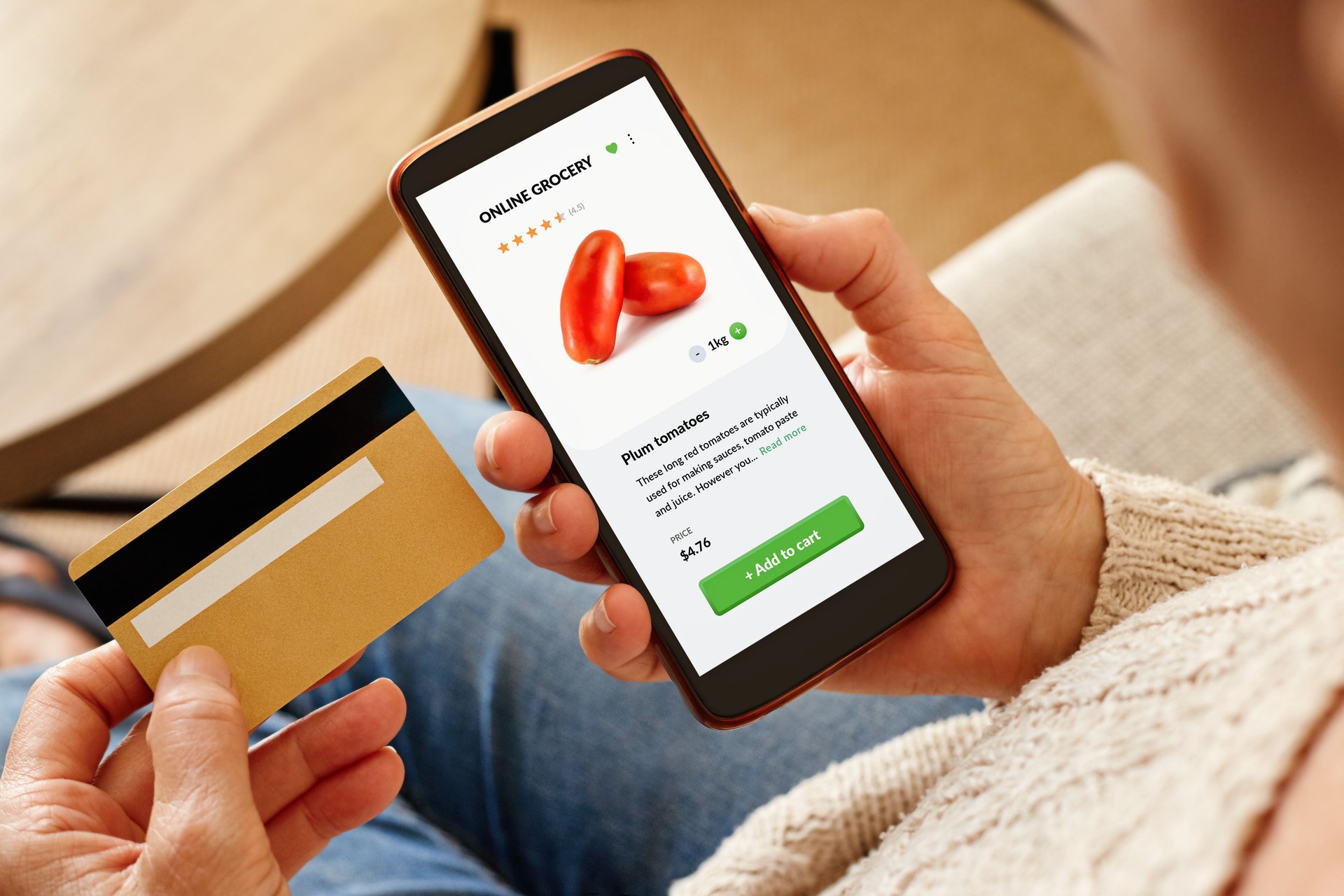Senior woman shopping online